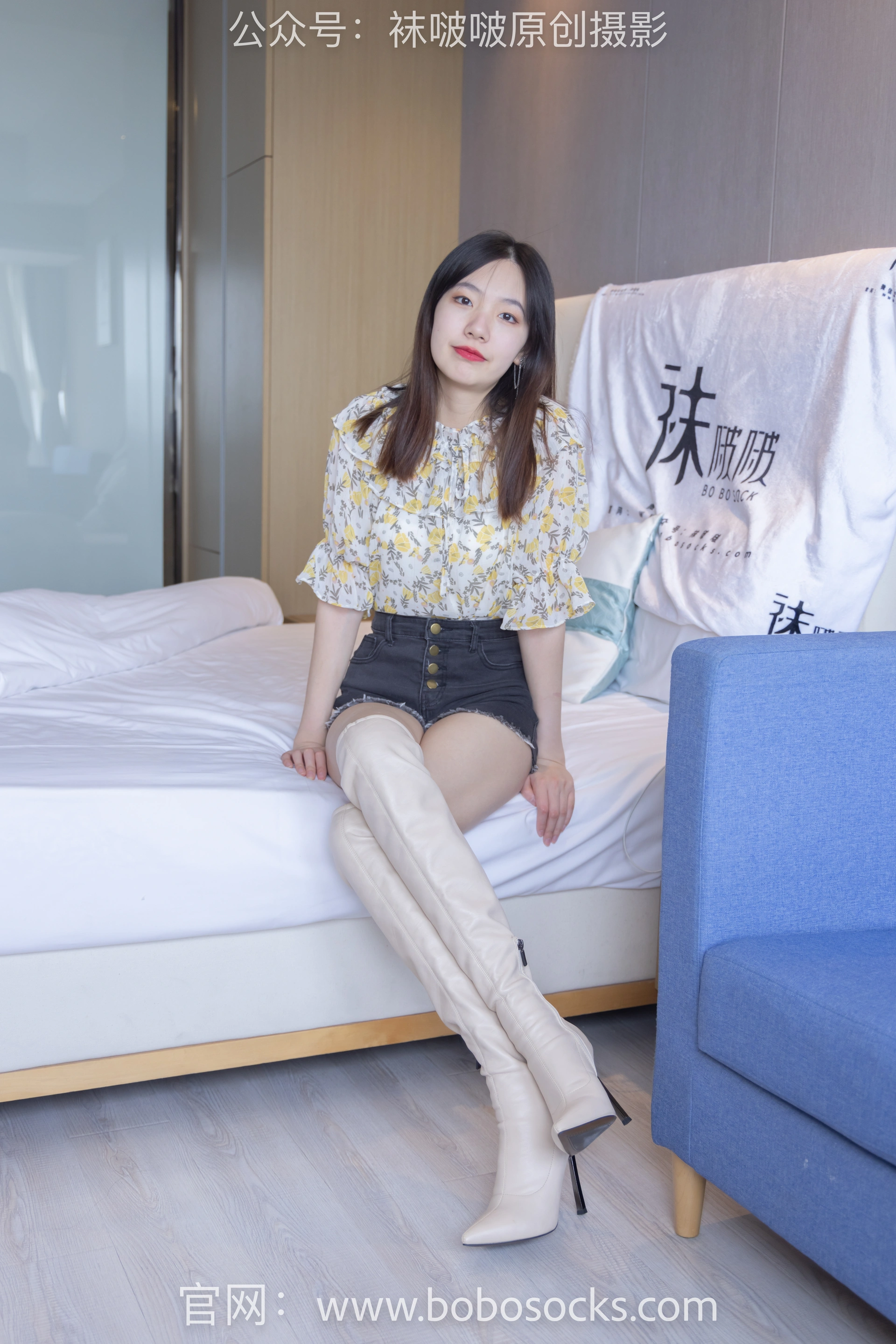 [BoBoSocks袜啵啵]NO.136 小甜豆-高跟长靴、白棉袜、裸足 1